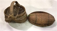 Buttocks basket with a half shape basket with oak