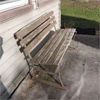 Wood Bench and Wood Swing