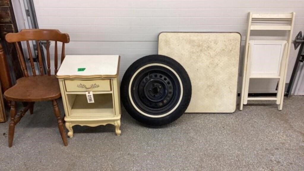 Chairs, Night Stand, Card Table, Tire P185/75R14