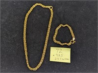 .925 Silver Necklace & Bracelet - 23.7g