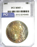 1887 Morgan PCI MS-67+ LISTS FOR $5750