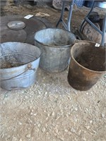 3 OLD PAILS