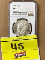 1880-S MORGAN DOLLAR, MS64