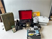 Crosley Record Player, Vtg Cameras & Accessories