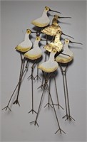Signed Curtis Jere Sandpipers Metal Wall Hanging