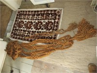 Handmade rug and macrame hanging planters