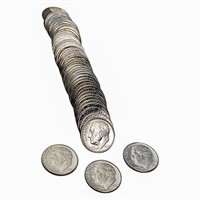 1950's-1960's BU Roosevelt Mixed Date Dime Roll