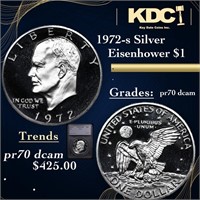 Proof 1972-s Silver Eisenhower Dollar $1 Graded pr