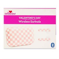 Valentine's Day Pink and White Wireless Earbuds  b