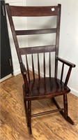 Antique rocking chair, walnut stain, fits medium