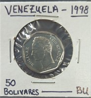 Uncirculated 1998 Venezuelan coin