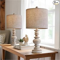 BOBOMOMO Tradition 20" Rustic Table Lamp Set of 2