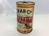 En-ar-co Motor Oil Can 1 quart, empty