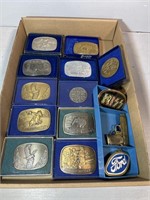 (14) BELT BUCKLES - SMITH & WESSON & OTHERS