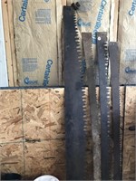 4 Antique 2 Man Saw Blades