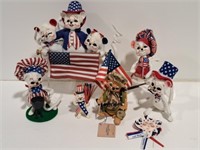 7 Annalee Patriotic Themed Dolls