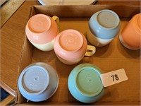 (5) Vacron Mugs, Assorted Plates, Mug & Bowl
