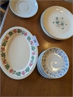 (7) Sheffield Plates, (6) Plates, Meat Platter,