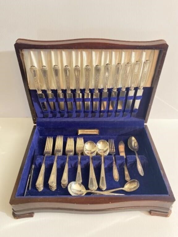 Set of Silver Plate Flatware 1840's Rogers