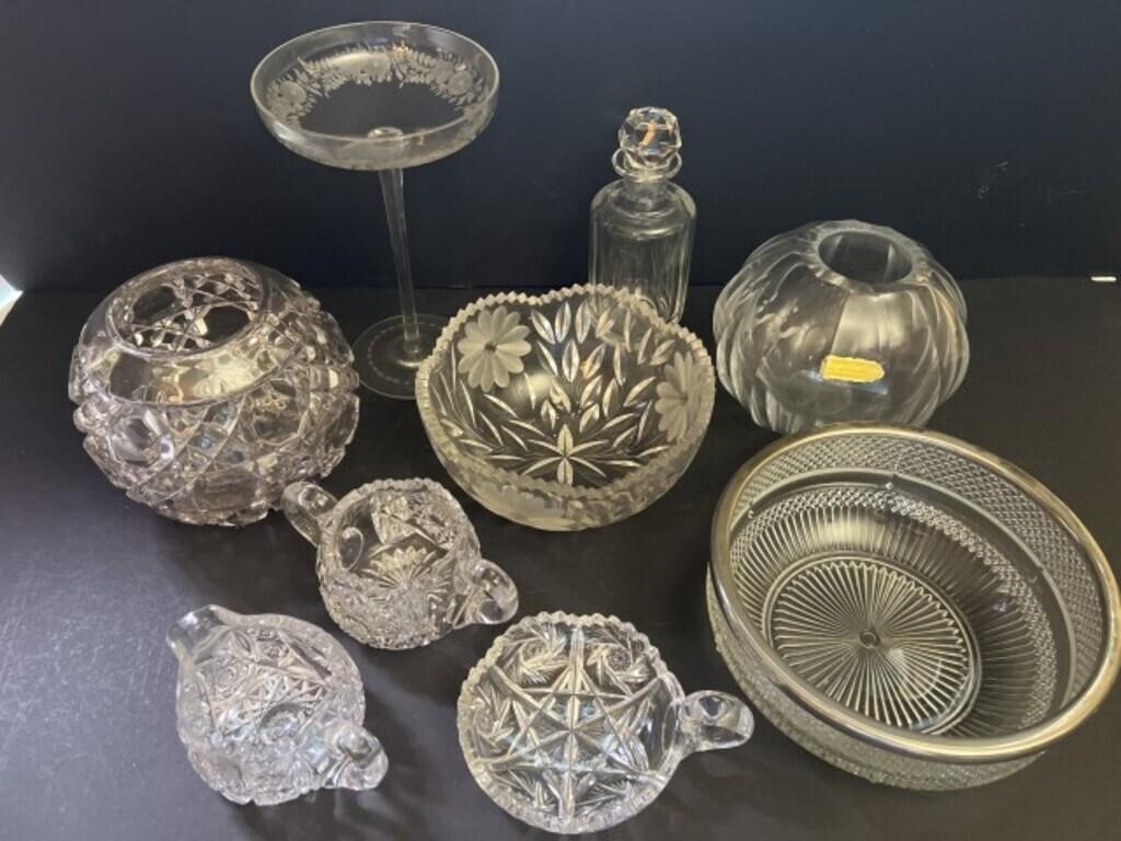 Large Grouping of Cut & Pressed Glass - 13