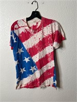 Vintage American Flag Shirt AOP