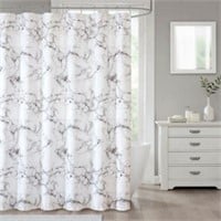 Marble 70-Inch X 72-Inch Shower Curtain in Silver