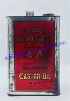 The Baker Castor Oil Company Can