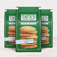 3 Pack Tate's Bake Shop Coconut Crisp Cookies