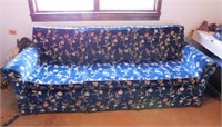 Madden 3 cushion floral velvet sofa couch,
