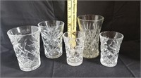 Lot of 5 Crystal Glasses