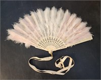 RARE 1850 Feather Fan With Provenance