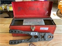 Toolbox, wire crimper and socket sets