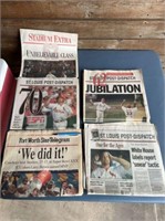 ASSORTED SPORT SECTIONS FROM NEWSPAPER