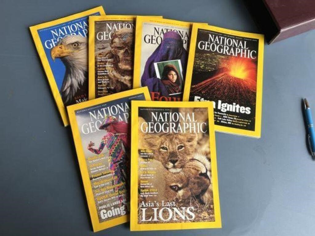 (6 PCS) NATIONAL GEOGRAPHIC MAGAZINES IN