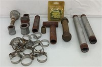 Pipe nipples, clamps and fittings misc.