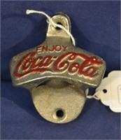 Cast Metal Coca Cola Wall Mount Bottle Opener