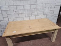 Rustic wood coffee table (solid heavy piece)