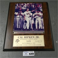 Cal Ripken Jr Baseball Plaque