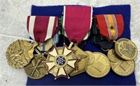 Mounted Lot Of 7 Naval Officers Medals