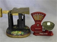 Cast iron candy scale & cast iron Toledo toy scale