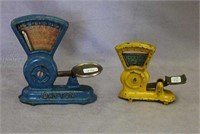 Pair of cast iron toy scales