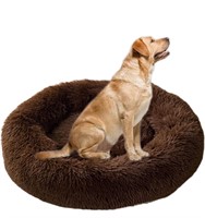 $60 75cm Non-Slip Pet Bed Dark Brown