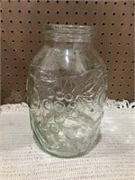 Green tint glass jar no lid
