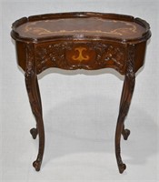 French Kidney Inlaid Side Table