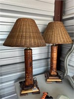 2 Cedar Lamps w/Shades U250