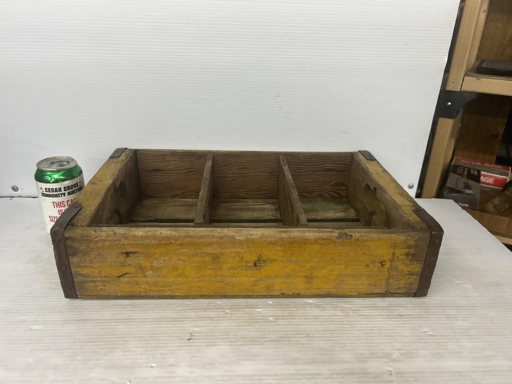 Coca Cola Divided wooden crate organizer