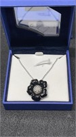 Swarovski Crystal Adjustable Necklace With Flower