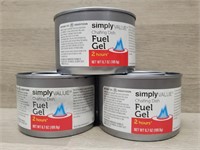 (3) Fuel Gel Cans NEW