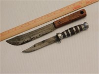 All steel 10" knife, unmarked - handmade 12"