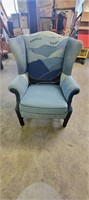 Homemade Blue Jean Chair. Blue Ridge Parkway theme
